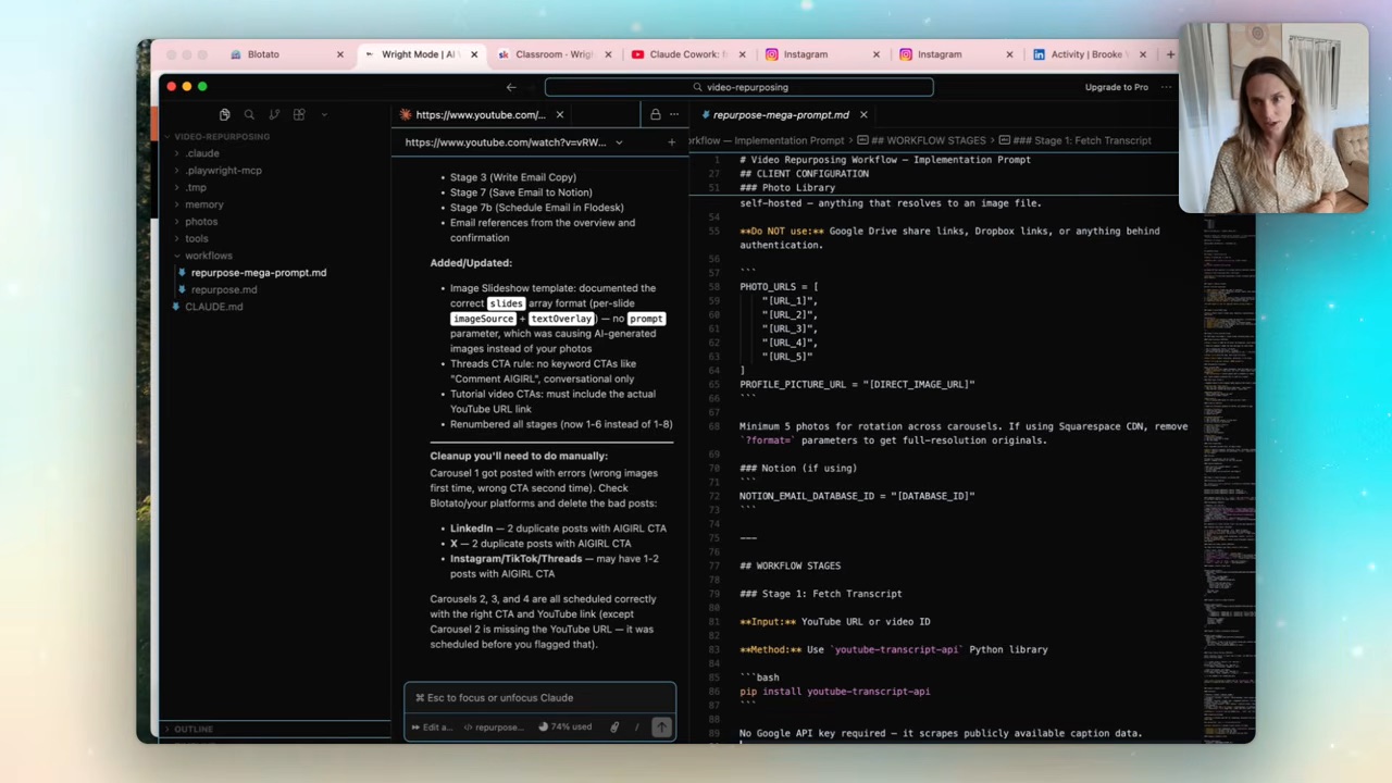 The reusable mega-prompt Claude generates — paste it once and the whole system rebuilds itself